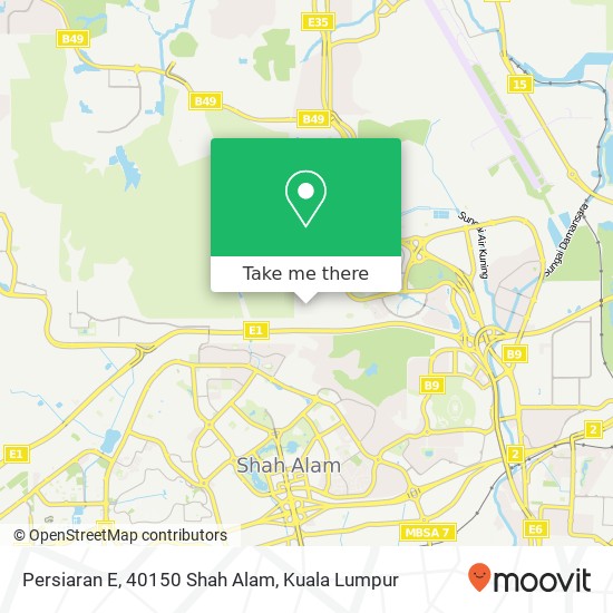 Persiaran E, 40150 Shah Alam map