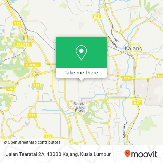 Jalan Tearatai 2A, 43000 Kajang map