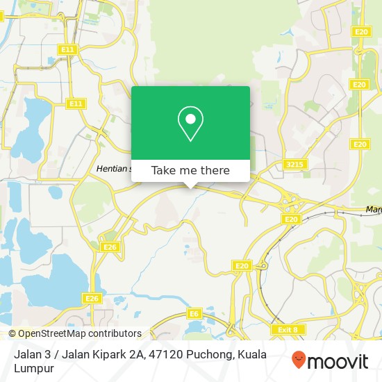 Peta Jalan 3 / Jalan Kipark 2A, 47120 Puchong