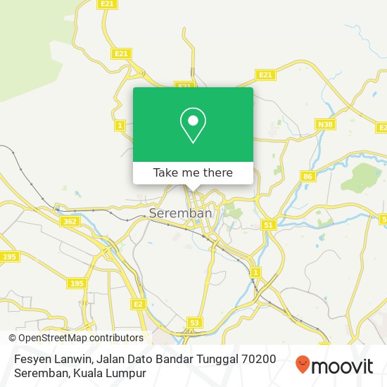 Fesyen Lanwin, Jalan Dato Bandar Tunggal 70200 Seremban map