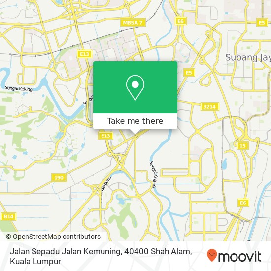 Jalan Sepadu Jalan Kemuning, 40400 Shah Alam map