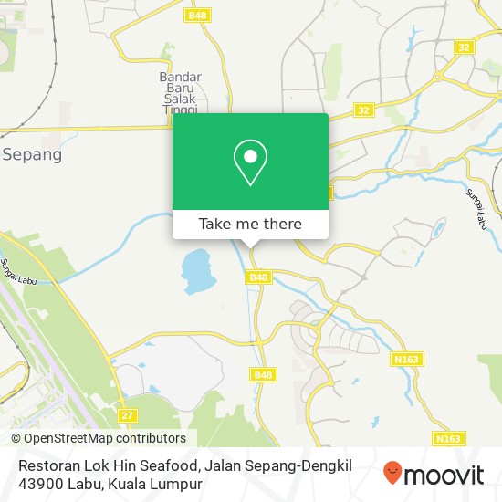 Peta Restoran Lok Hin Seafood, Jalan Sepang-Dengkil 43900 Labu