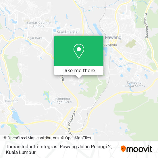 Peta Taman Industri Integrasi Rawang Jalan Pelangi 2