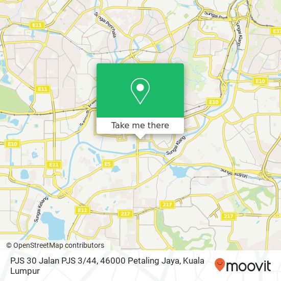 Peta PJS 30 Jalan PJS 3 / 44, 46000 Petaling Jaya