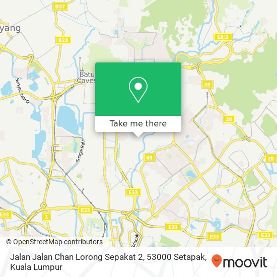 Peta Jalan Jalan Chan Lorong Sepakat 2, 53000 Setapak