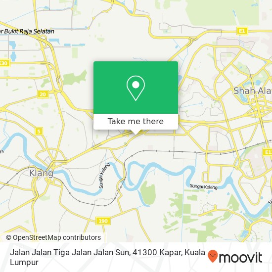 Jalan Jalan Tiga Jalan Jalan Sun, 41300 Kapar map