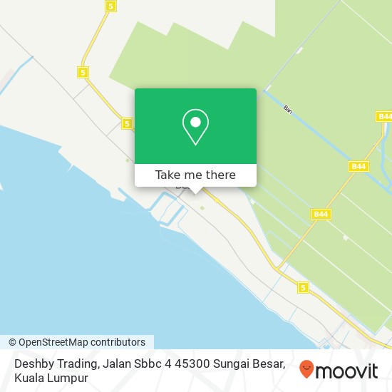 Peta Deshby Trading, Jalan Sbbc 4 45300 Sungai Besar