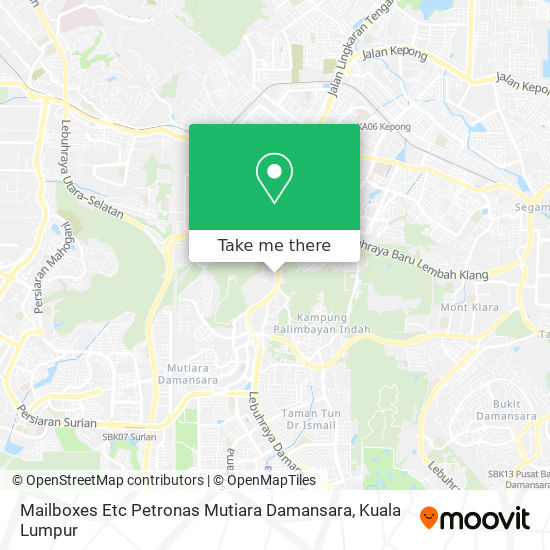 Mailboxes Etc Petronas Mutiara Damansara map
