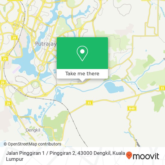 Peta Jalan Pinggiran 1 / Pinggiran 2, 43000 Dengkil