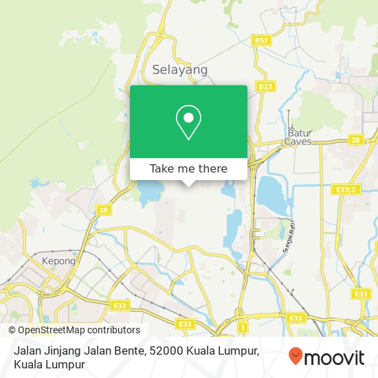 Jalan Jinjang Jalan Bente, 52000 Kuala Lumpur map