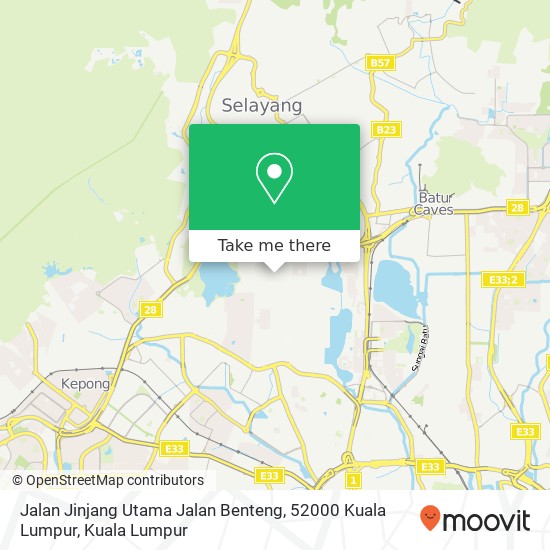 Peta Jalan Jinjang Utama Jalan Benteng, 52000 Kuala Lumpur