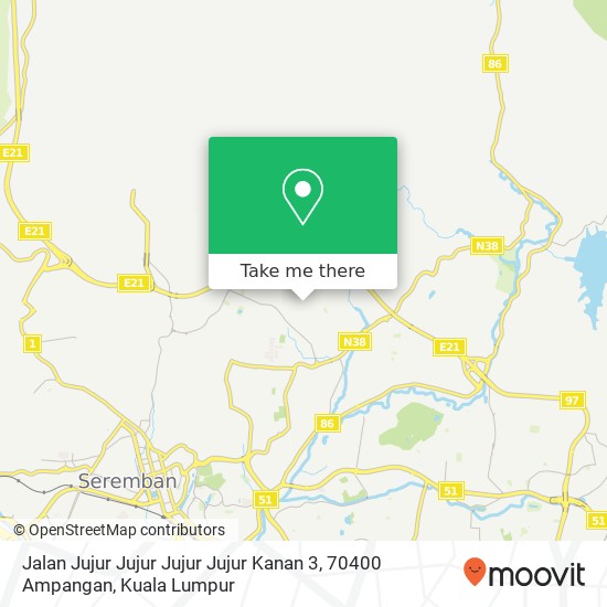 Jalan Jujur Jujur Jujur Jujur Kanan 3, 70400 Ampangan map