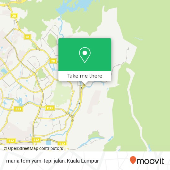 maria tom yam, tepi jalan map