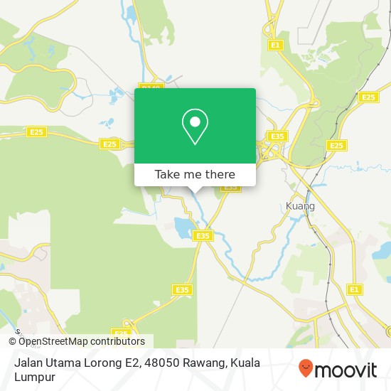 Peta Jalan Utama Lorong E2, 48050 Rawang