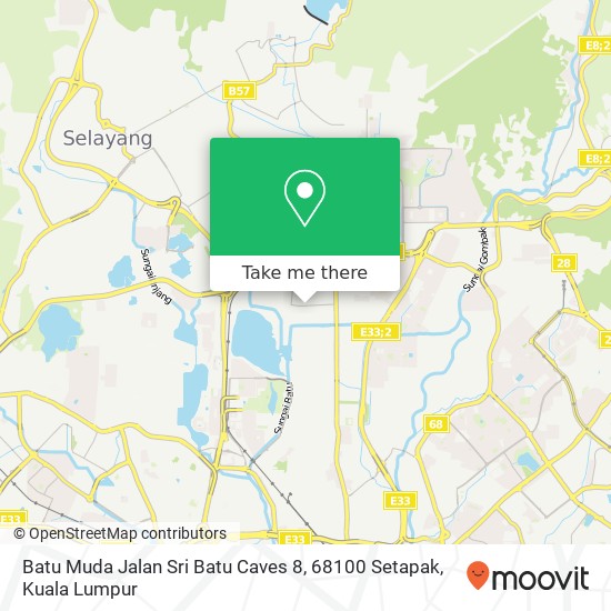 Batu Muda Jalan Sri Batu Caves 8, 68100 Setapak map