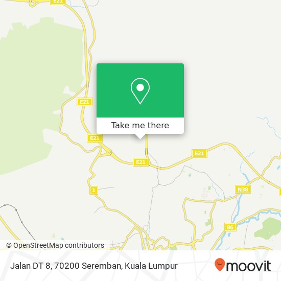 Peta Jalan DT 8, 70200 Seremban