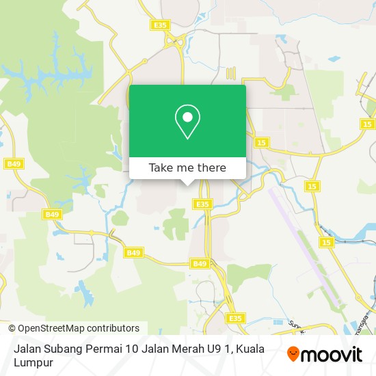 Jalan Subang Permai 10 Jalan Merah U9 1 map