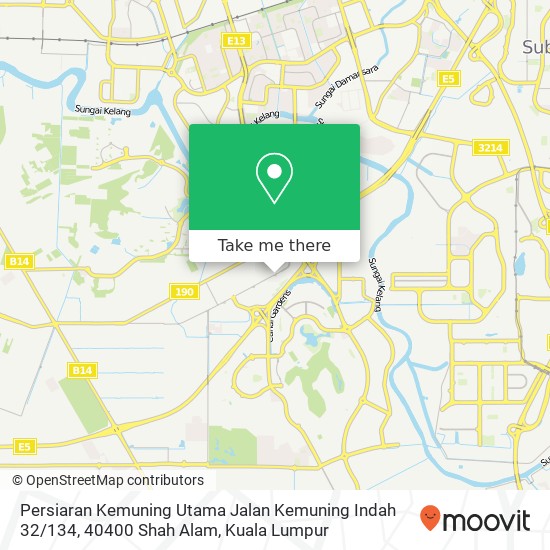 Peta Persiaran Kemuning Utama Jalan Kemuning Indah 32 / 134, 40400 Shah Alam