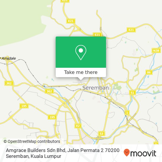 Amgrace Builders Sdn Bhd, Jalan Permata 2 70200 Seremban map