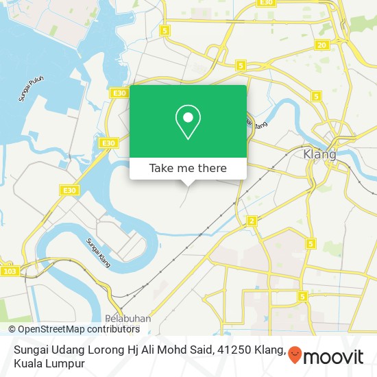 Sungai Udang Lorong Hj Ali Mohd Said, 41250 Klang map