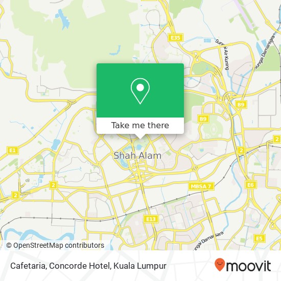 Cafetaria, Concorde Hotel map