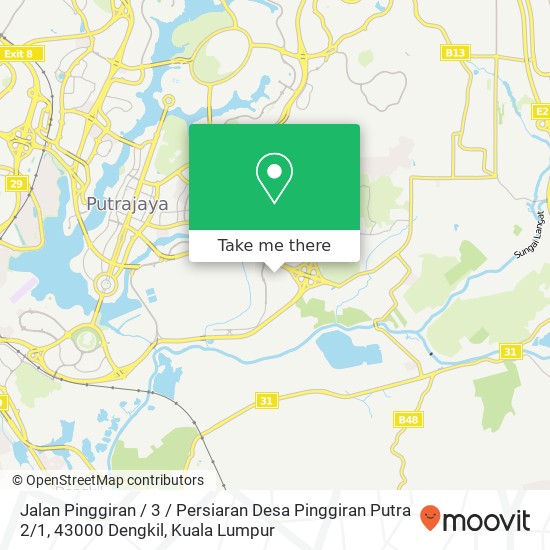 Jalan Pinggiran / 3 / Persiaran Desa Pinggiran Putra 2 / 1, 43000 Dengkil map