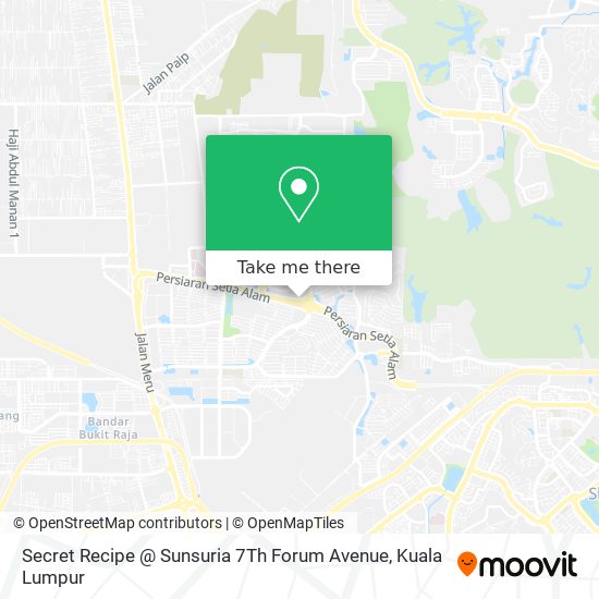 Secret Recipe @ Sunsuria 7Th Forum Avenue map