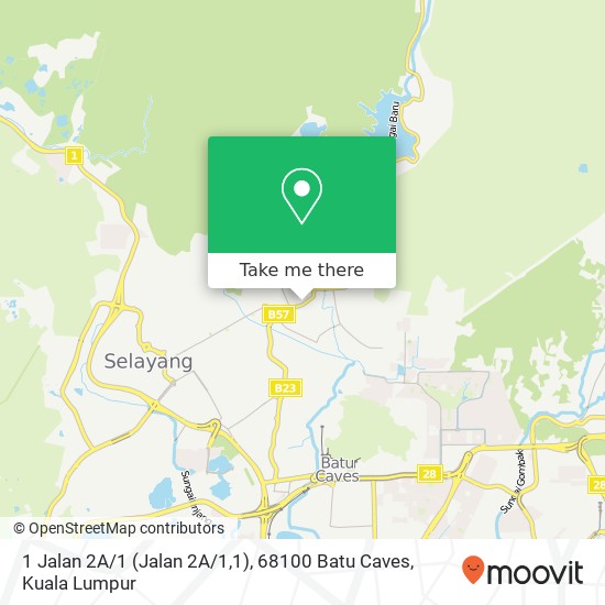 Peta 1 Jalan 2A / 1 (Jalan 2A / 1,1), 68100 Batu Caves