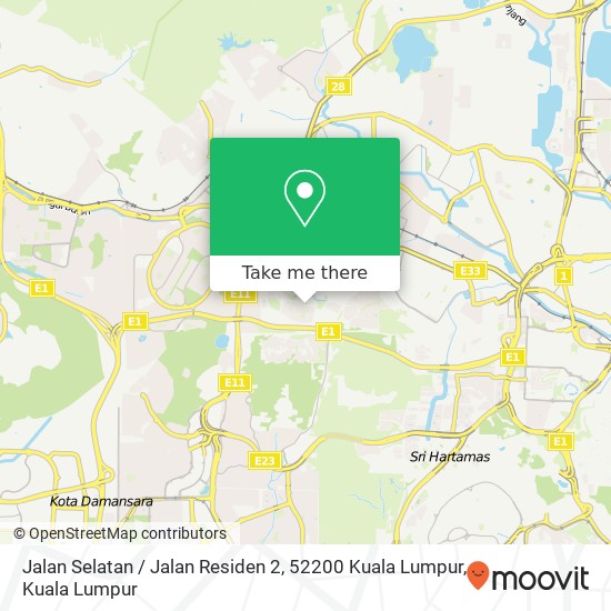 Peta Jalan Selatan / Jalan Residen 2, 52200 Kuala Lumpur