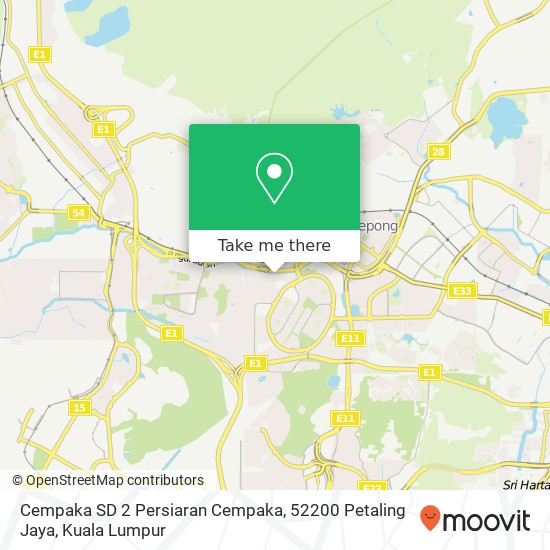 Cempaka SD 2 Persiaran Cempaka, 52200 Petaling Jaya map