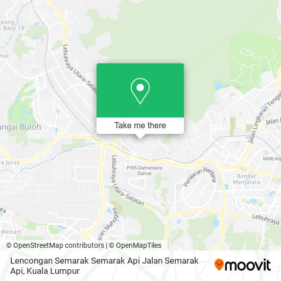Lencongan Semarak Semarak Api Jalan Semarak Api map