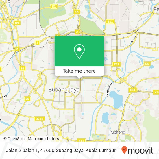 Peta Jalan 2 Jalan 1, 47600 Subang Jaya