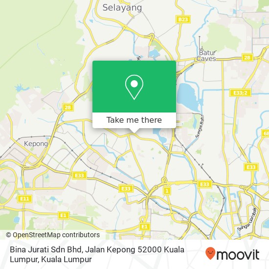 Bina Jurati Sdn Bhd, Jalan Kepong 52000 Kuala Lumpur map