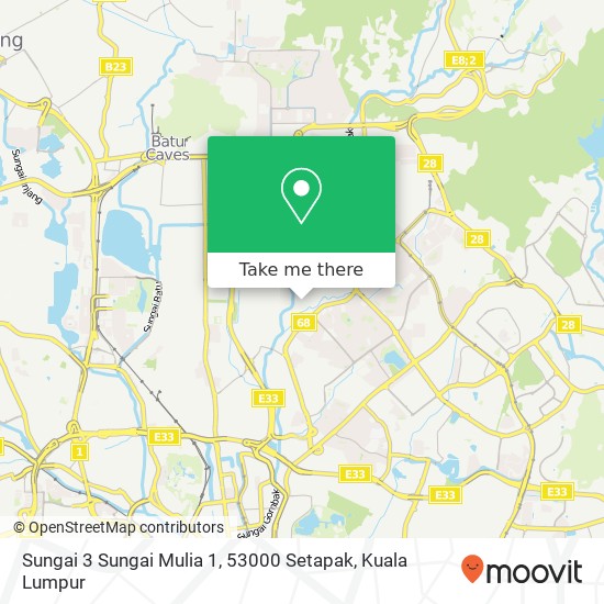 Sungai 3 Sungai Mulia 1, 53000 Setapak map