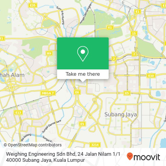 Weighing Engineering Sdn Bhd, 24 Jalan Nilam 1 / 1 40000 Subang Jaya map