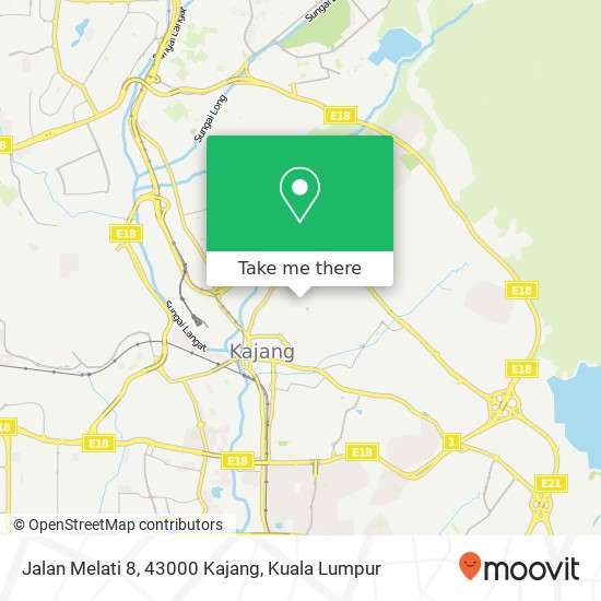 Jalan Melati 8, 43000 Kajang map