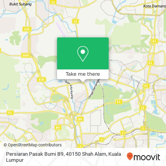 Peta Persiaran Pasak Bumi B9, 40150 Shah Alam
