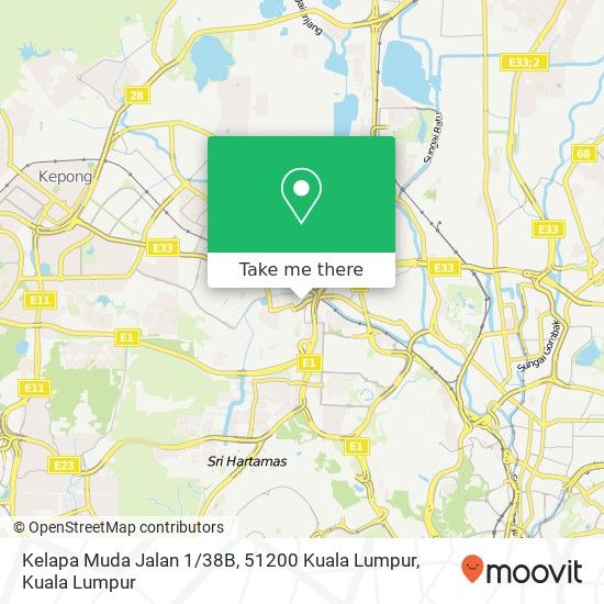 Kelapa Muda Jalan 1 / 38B, 51200 Kuala Lumpur map