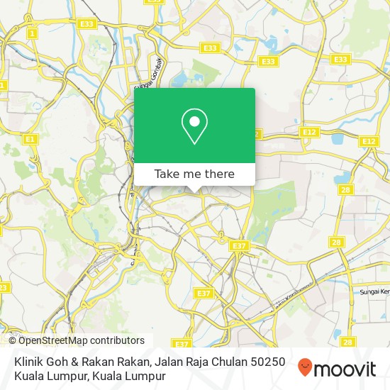 Peta Klinik Goh & Rakan Rakan, Jalan Raja Chulan 50250 Kuala Lumpur