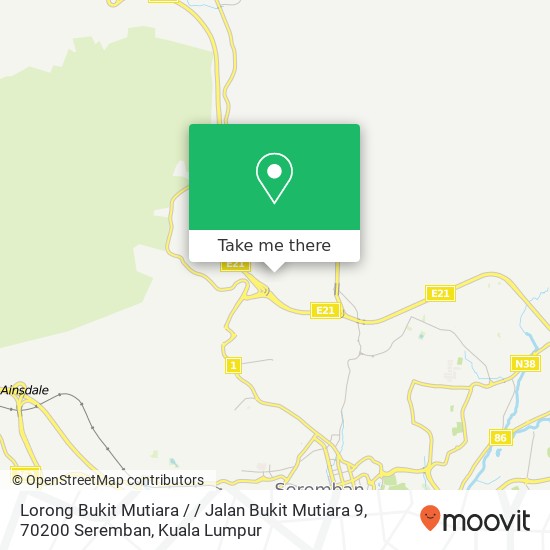 Peta Lorong Bukit Mutiara / / Jalan Bukit Mutiara 9, 70200 Seremban