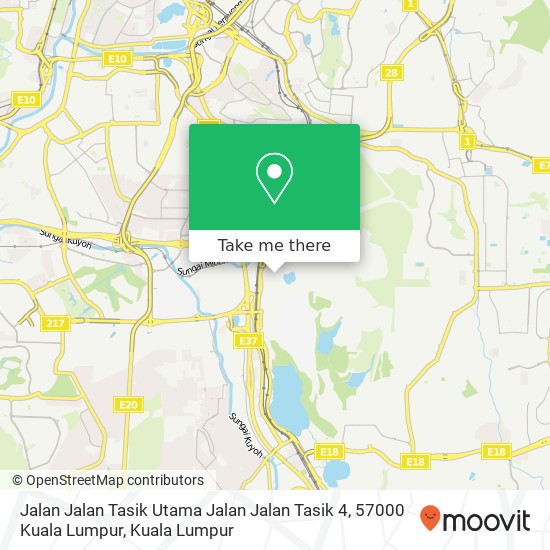 Peta Jalan Jalan Tasik Utama Jalan Jalan Tasik 4, 57000 Kuala Lumpur