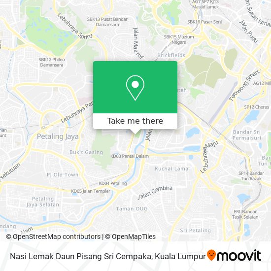 Nasi Lemak Daun Pisang Sri Cempaka map