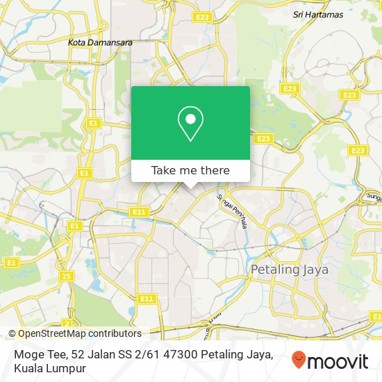 Moge Tee, 52 Jalan SS 2 / 61 47300 Petaling Jaya map