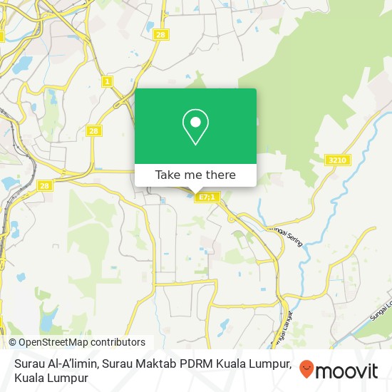 Surau Al-A’limin, Surau Maktab PDRM Kuala Lumpur map