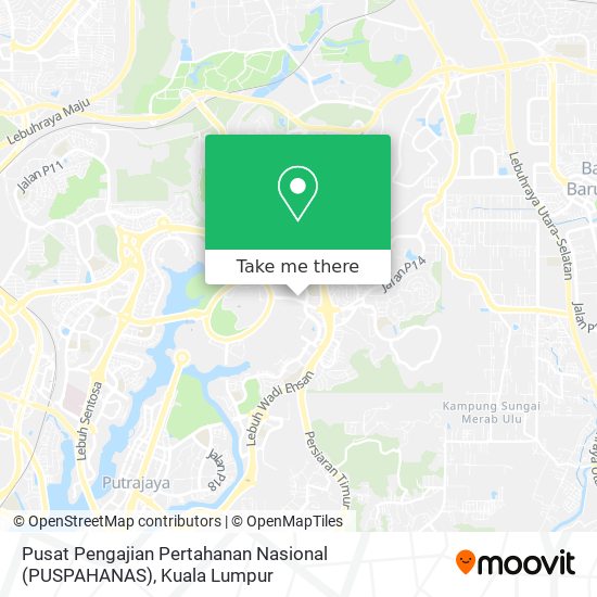 Peta Pusat Pengajian Pertahanan Nasional (PUSPAHANAS)