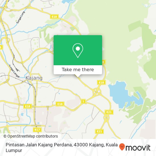 Peta Pintasan Jalan Kajang Perdana, 43000 Kajang