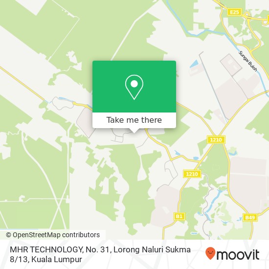 Peta MHR TECHNOLOGY, No. 31, Lorong Naluri Sukma 8 / 13