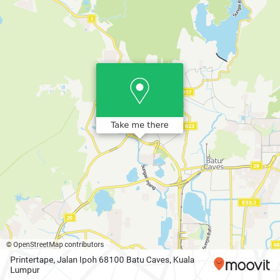 Peta Printertape, Jalan Ipoh 68100 Batu Caves