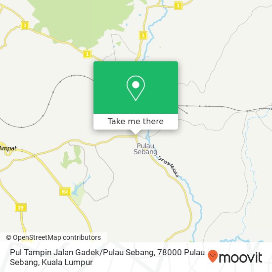 Peta Pul Tampin Jalan Gadek / Pulau Sebang, 78000 Pulau Sebang