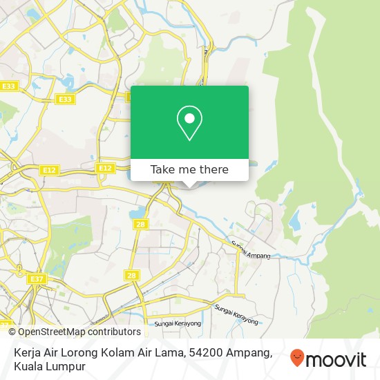 Kerja Air Lorong Kolam Air Lama, 54200 Ampang map